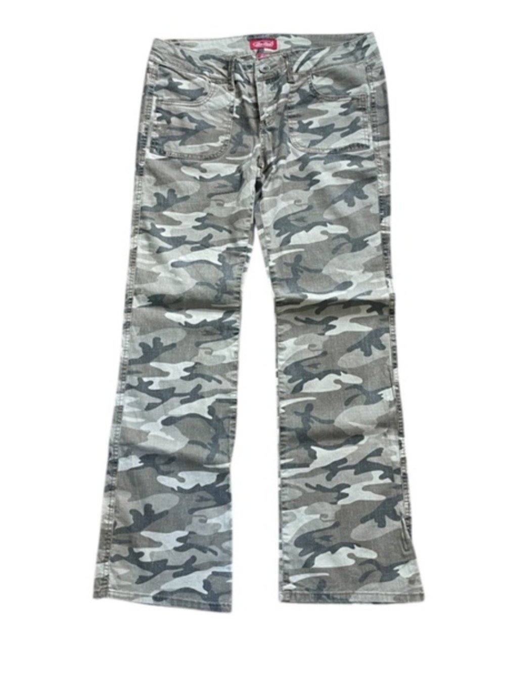 BeBop Gray Camo Flare Jeans